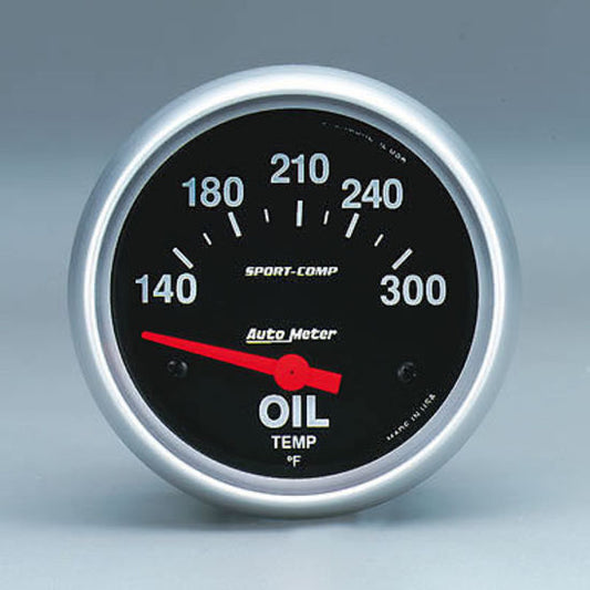 AutoMeter AU3543 Sport-Comp 2-5/8" Elecal Oil Temp Gauge 140-300F