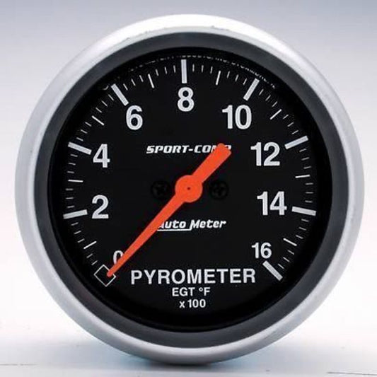 AutoMeter AU3544 Sport-Comp 2-5/8" Elec Pyrometer Gauge 0-1600¶øF