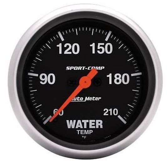 AutoMeter AU3569 Sport-Comp 2-5/8" Elecal Water Temperature Gauge 60-210¶øF