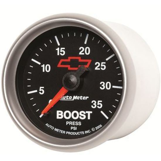 AutoMeter AU3604-00406 Sport-Comp II Chevy Bowtie Boost Pressure 0-35 PSI 2-1/16"