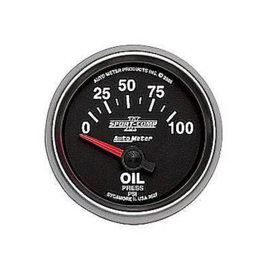 AutoMeter 3627 2-1/16" OIL PRESSURE, 0-100 PSI, SPORT-COMP II