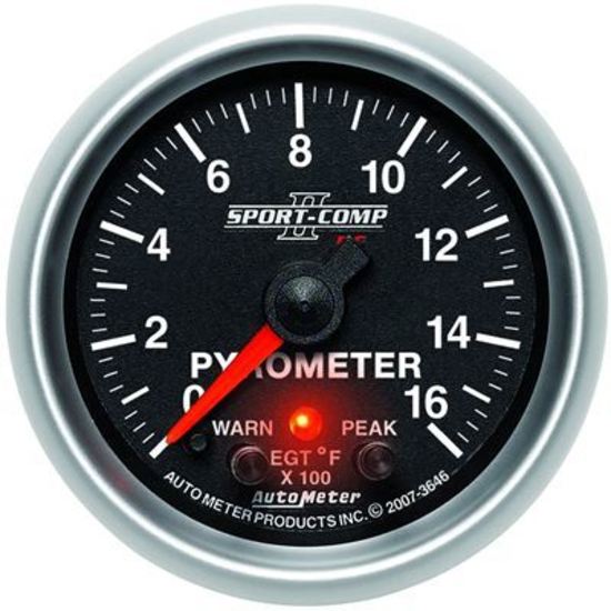 AutoMeter AU3646 Sport-Comp II Pro-Control Egt 0-1600¶ø F 2-1/16" Analog Elecal