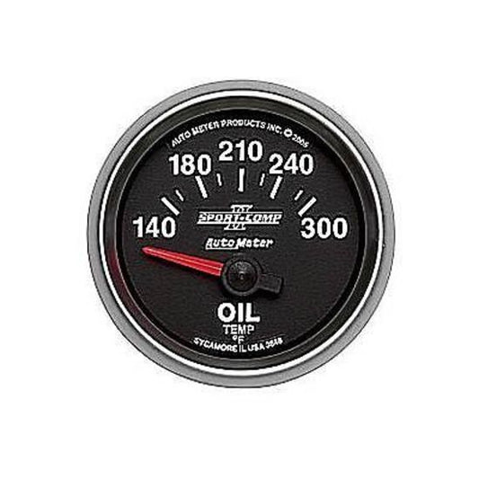AutoMeter AU3648 Sport-Comp II Oil Temp Gauge 2-1/6" 140-300