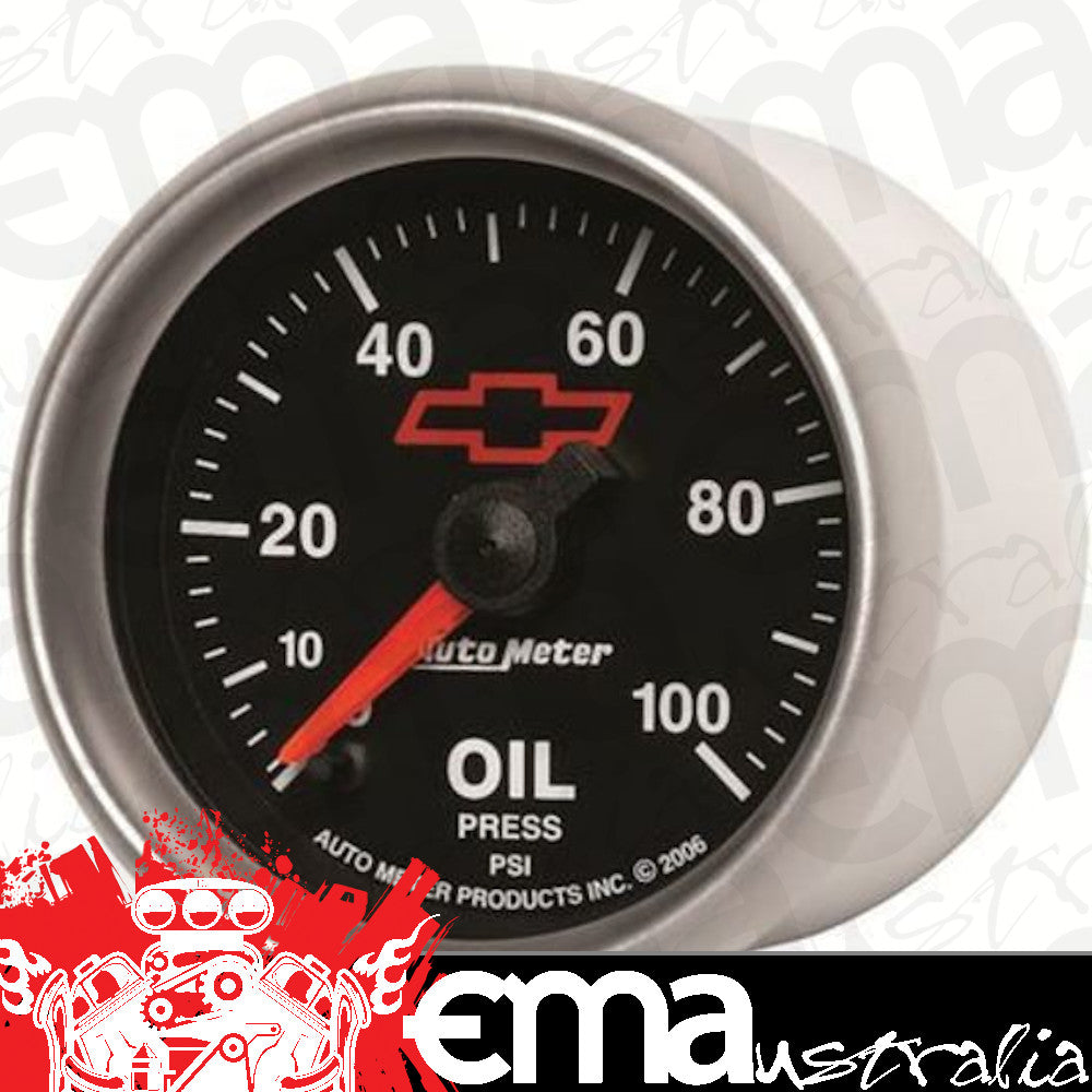 AutoMeter AU3653-00406 Sport-Comp II Chevy Bowtie Oil Pressure 0-100 PSI 2-1/16"