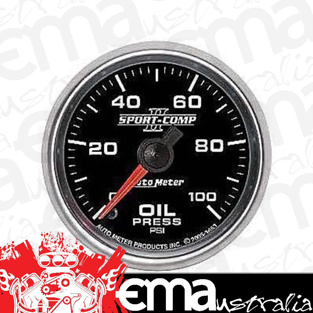 AutoMeter AU3653 Oil Pressure Gauge 2-1/6" 100 PSI