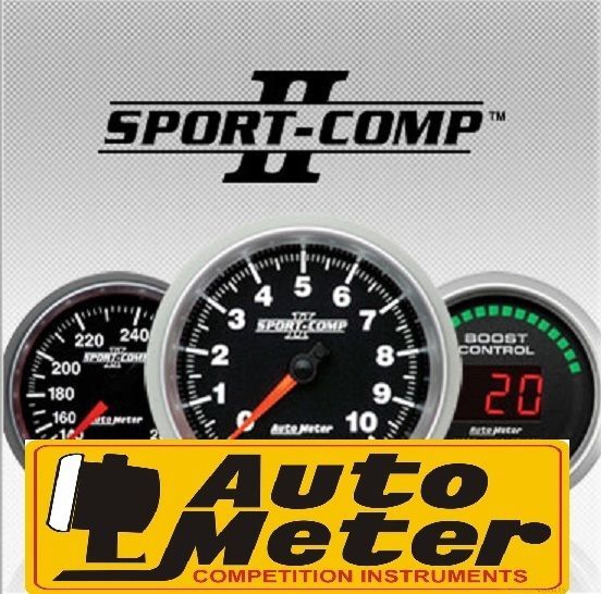 AutoMeter AU3680-M Sport-Comp II 3-3/8" Elec In-Dash GPS Speedometer 0-225 Km/H