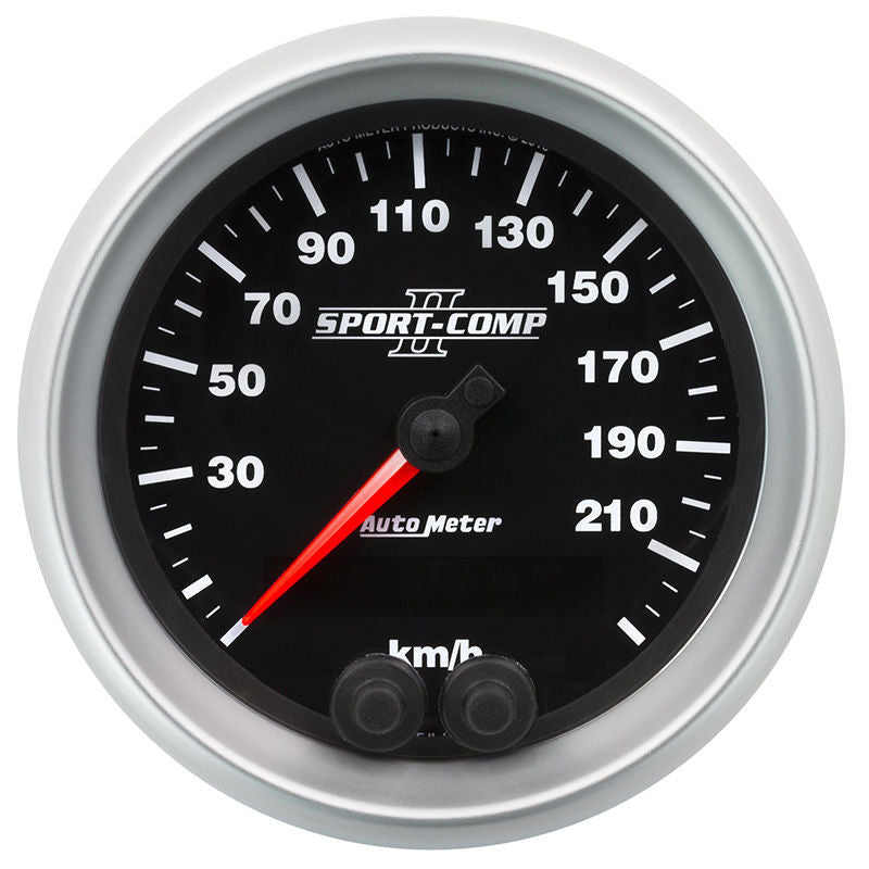 AutoMeter AU3680-M Sport-Comp II 3-3/8" Elec In-Dash GPS Speedometer 0-225 Km/H