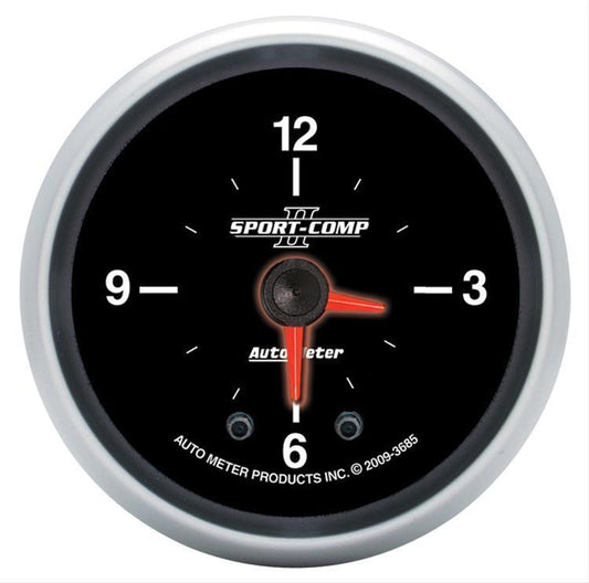 AutoMeter AU3685 Sport-Comp II 2-1/16" Clock Quartz Movement