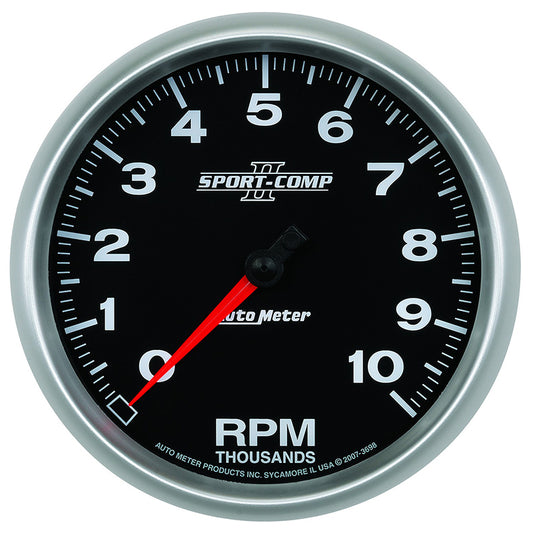 AutoMeter AU3698 Sport-Comp II Tachometer 5" In-Dash 0-10 000 RPM