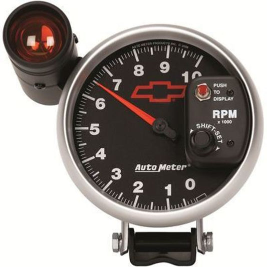 AutoMeter AU3699-00406 Chev Bow-Tie Tachometer 5" Pedestal Mount 0-10 000 RPM
