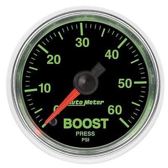AutoMeter AU3805 GS 2-1/16" Mech In-Dash Boost Pressure Gauge 0-60 PSI