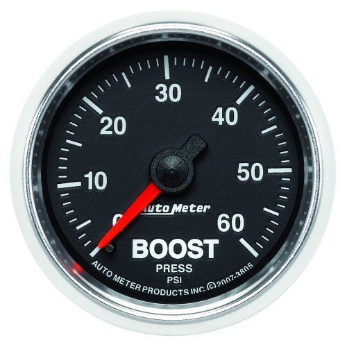 AutoMeter AU3805 GS 2-1/16" Mech In-Dash Boost Pressure Gauge 0-60 PSI