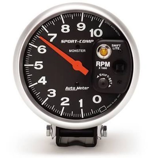 AutoMeter 3903 5" PEDESTAL TACHOMETER, 0-10,000 RPM, SPORT-COMP