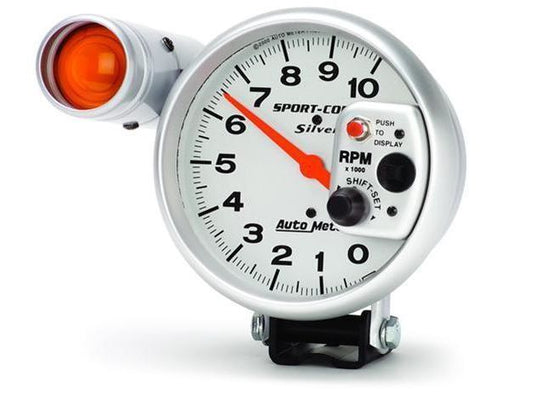 AutoMeter AU3911 Sport-Comp 5" Pedestal Mount Tacho 0-10000 RPM W/Shift Light
