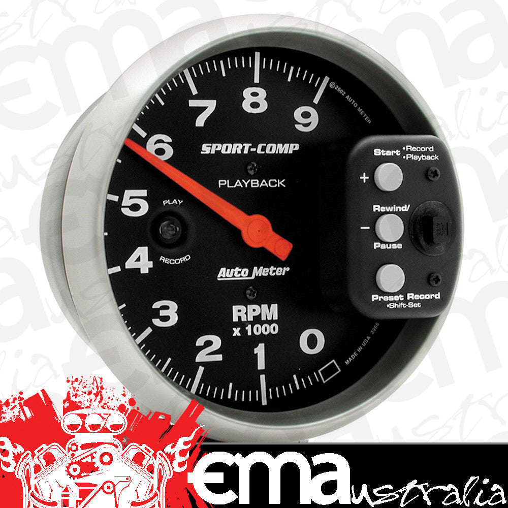 AutoMeter AU3966 Sport-Comp 5" Tachometer 0-9000 RPM with Playback