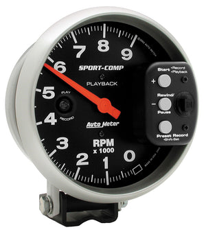 AutoMeter AU3966 Sport-Comp 5" Tachometer 0-9000 RPM with Playback