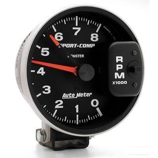 AutoMeter AU3980 Sport-Comp 5" Monster Tachometer 0-8000 RPM