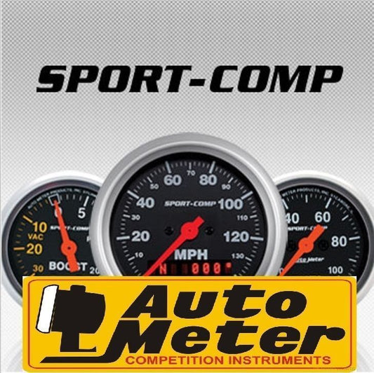 AutoMeter AU3982-M Sport-Comp 3-3/8" Elec In-Dash GPS Speedometer 0-225 Km/H