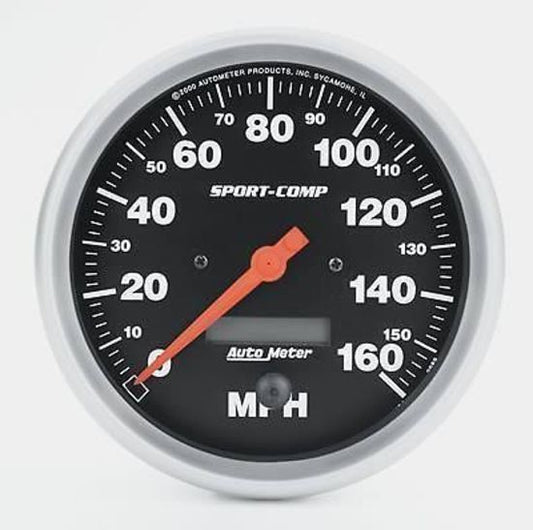 AutoMeter AU3989 Sport-Comp 5" Elecal Speedometer 0-160MPH
