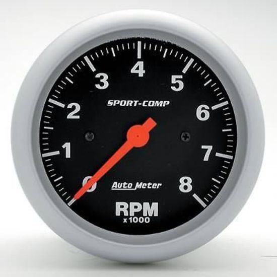 AutoMeter 3991 3-3/8" IN-DASH TACHOMETER, 0-8,000 RPM, SPORT-COMP