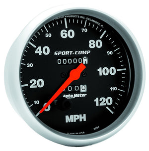 AutoMeter AU3994 Sport-Comp Speedometer 5" In-Dash Mech 0-120 MPH