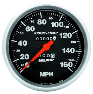 AutoMeter AU3995 Sport-Comp 5" In-Dash Speedometer 0-160 MPH