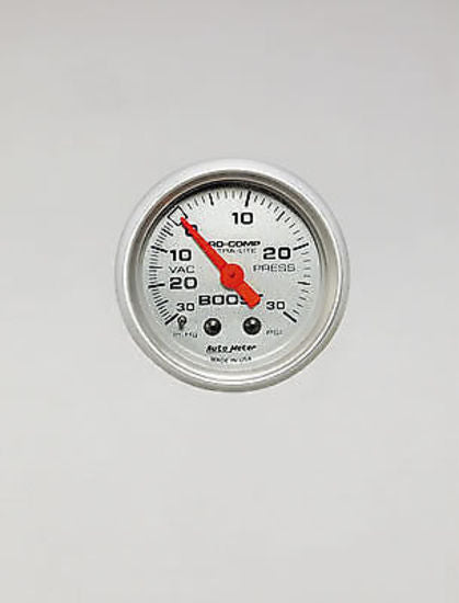 AutoMeter AU4303 Ultra-Lite 2-1/16" Mech Boost Vacuum Gauge 30In. Hg/30PSI