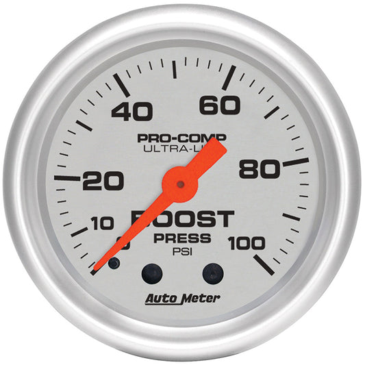 AutoMeter AU4306 Ultra-Lite Boost Gauge 2-1/16" Full Sweep Mech 0-100 PSI