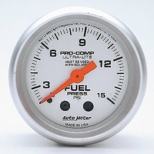 AutoMeter AU4311 Ultra-Lite 2-1/16" Fuel Pressure Gauge