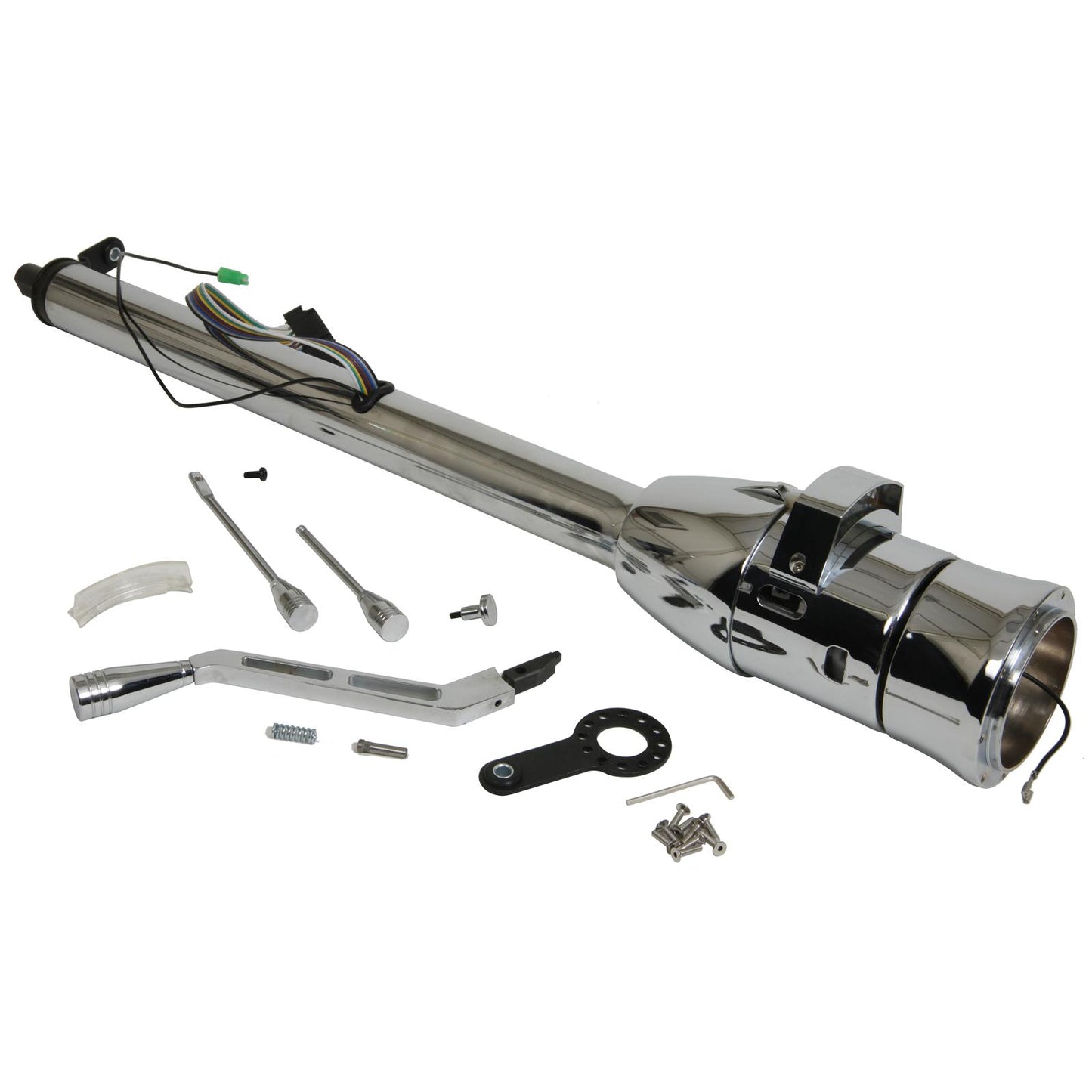 Steering Column, Tilt, Column Shift, Stainless Steel, Chrome, 2 in. Diameter, 32 in. Length, Automatic (EMA-771702-NK)