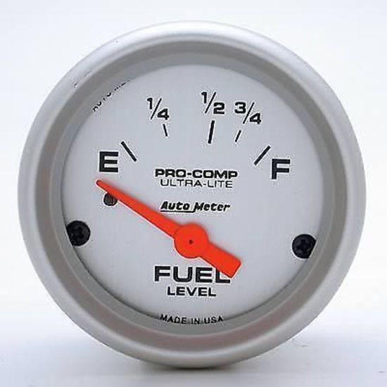 AutoMeter AU4318 Ultra-Lite 2-1/16" Fuel Level Gauge 16 OHMS Empty 158 OHMS Full
