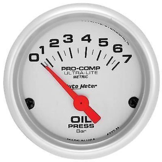 AutoMeter AU4327-M Ultra-Lite 2-1/16" Elec Oil Pressure Gauge 0-7 Bar