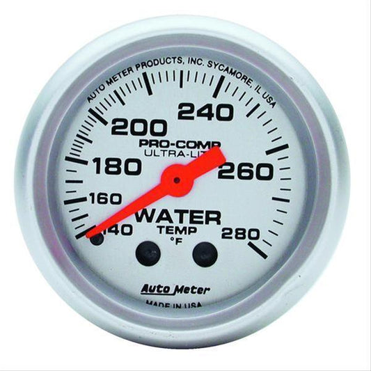 AutoMeter AU4331 Ultra-Lite 2-1/16" Mech Water Temperature Gauge 140-280¶øF