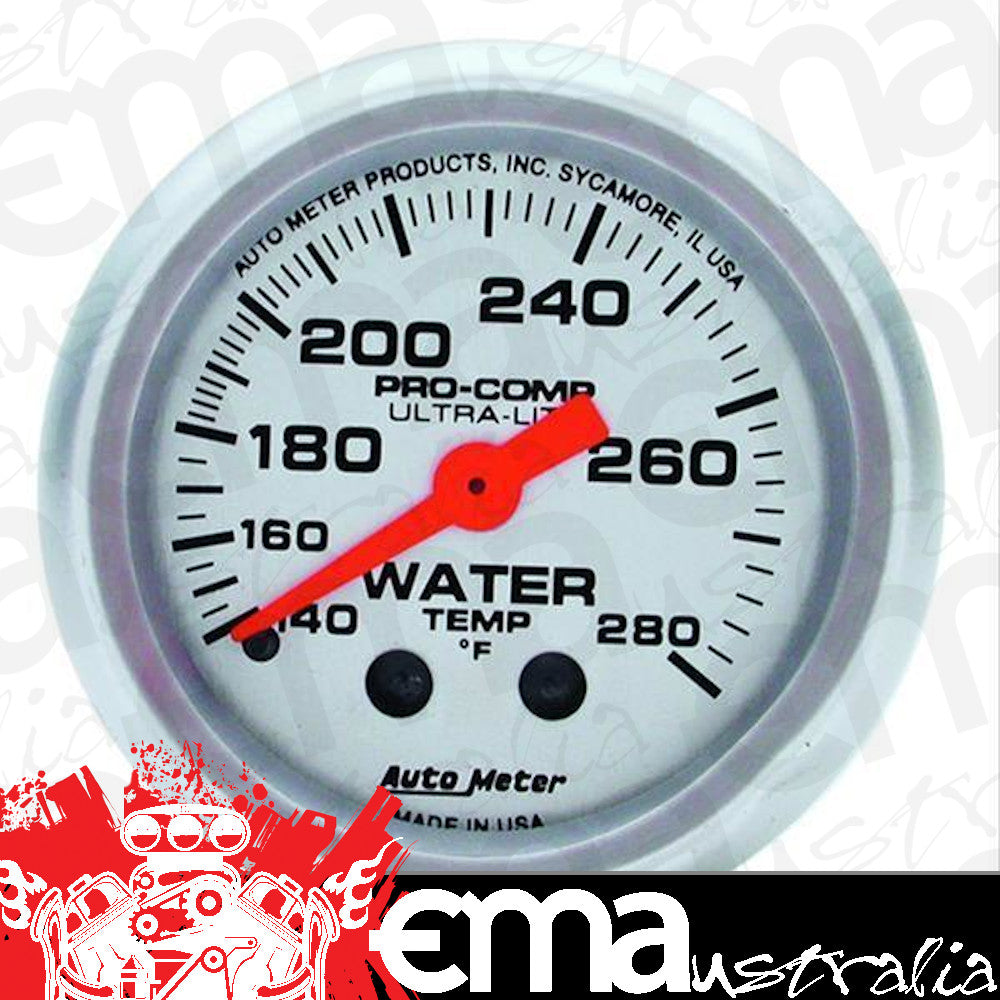 AutoMeter AU4331 Ultra-Lite 2-1/16" Mech Water Temperature Gauge 140-280¶øF