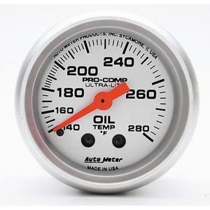 AutoMeter AU4341 Ultra-Lite 2-1/16" Mech Oil Temperature Gauge 140-280F