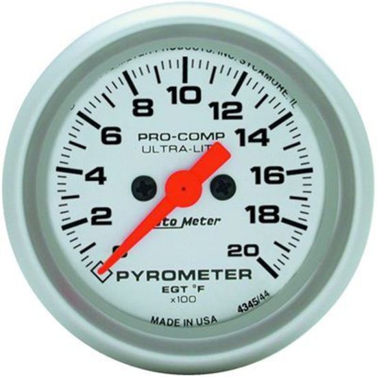 AutoMeter AU4345 Ultra-Lite Pyrometer 0-2000¶ø F 2-1/16" Analog Elecal