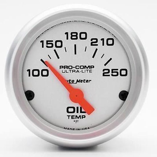 AutoMeter AU4347 Ultra-Lite 2-1/16" Elec Oil Temperature Gauge 100-250¶øF