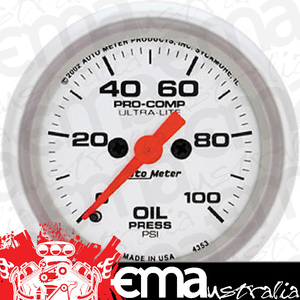 AutoMeter AU4353 Ultra-Lite 2-1/16" Oil Pressure Gauge