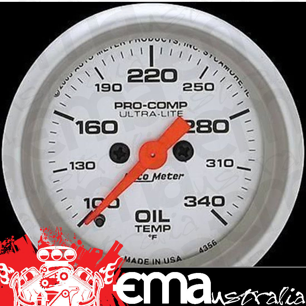 AutoMeter AU4356 Ultra-Lite 2-1/16" Elec Oil Temperature Gauge 100-340¶øF