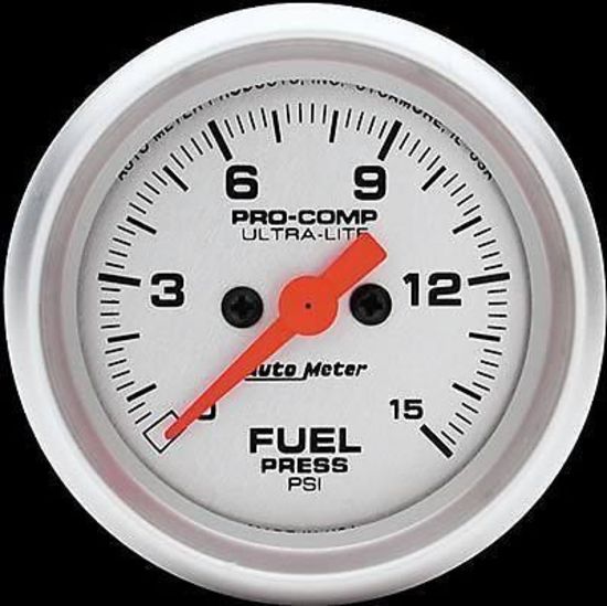 AutoMeter AU4361 Ultra-Lite 2-1/16" Elec Fuel Pressure Gauge 0-15 PSI