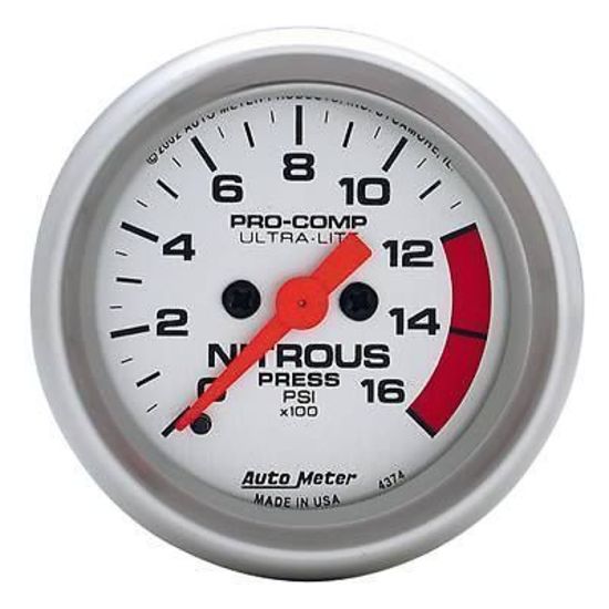 AutoMeter AU4374 Ultra-Lite 2-1/16" Elec Nitrous Pressure Gauge 0-1600 PSI