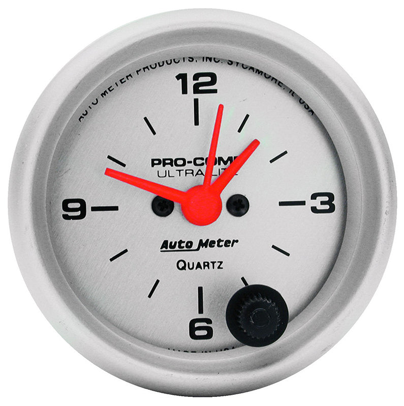 AutoMeter AU4385 Ultra-Lite Clock 2-1/16" Quartz Movement with Second Hand