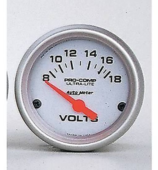 AutoMeter AU4391 Ultra-Lite 2-1/16 Voltmeter Gauge 8-18 Volts