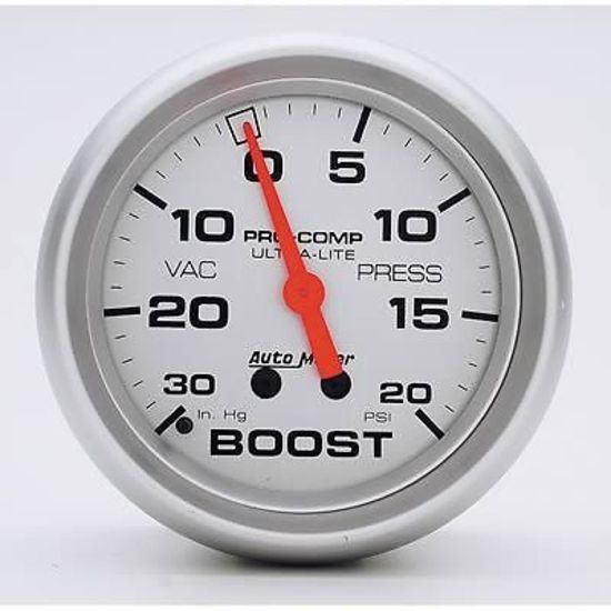 AutoMeter AU4401 Ultra-Lite 2-5/8" Mech Boost - Vacuum Gauge 30 In.Hg/20 PSI