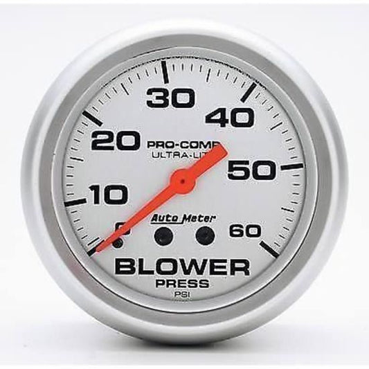 AutoMeter AU4402 Ultra-Lite 2-5/8" Mech Blower Pressure Gauge 0-60 PSI