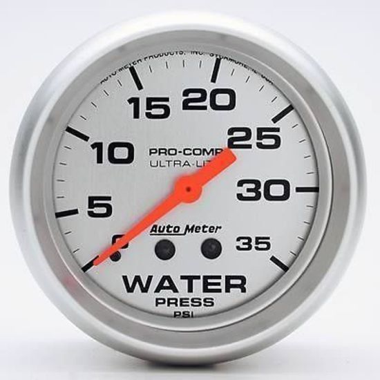 AutoMeter AU4407 Ultra-Lite 2-5/8" Mech Water Pressure Gauge 0-35 PSI