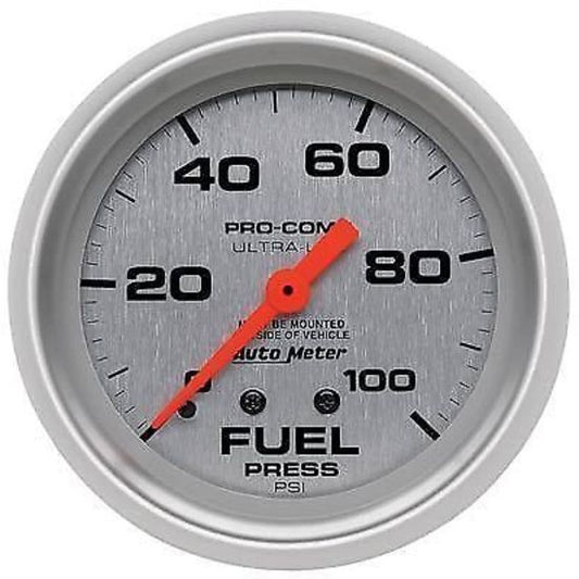 AutoMeter AU4412 Ultra-Lite 2-5/8" Mech Fuel Pressure Gauge 0-100 PSI