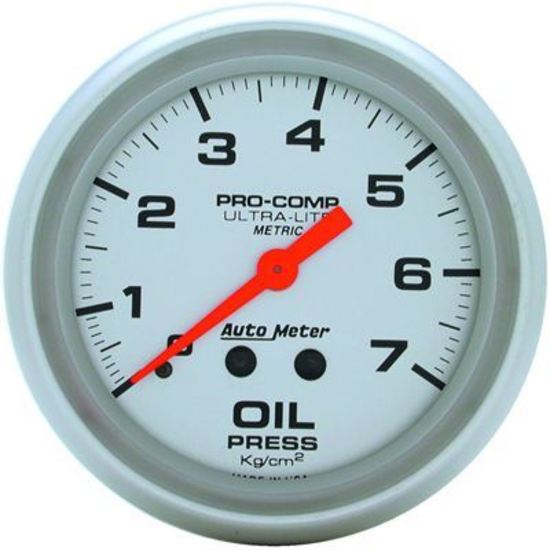 AutoMeter AU4421J Ultra-Lite Oil Pressure 0-7 Kg/Cm2 2 5/8 In. Analog Mechanical