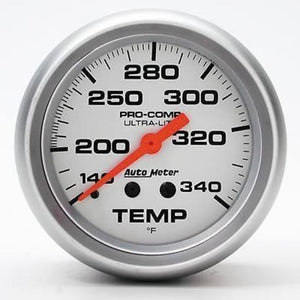 AutoMeter AU4435 Ultra-Lite 2-5/8" Mech Water Temperature Gauge 120-340F