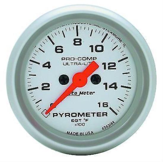 AutoMeter AU4444 Ultra-Lite 2-5/8" Pyrometer Egt Gauge 0-1600¶øF